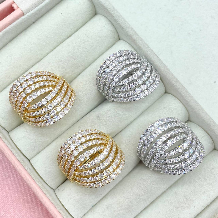 Anello regolabile multi circle brill - Iride Shop - Accessori da Donna