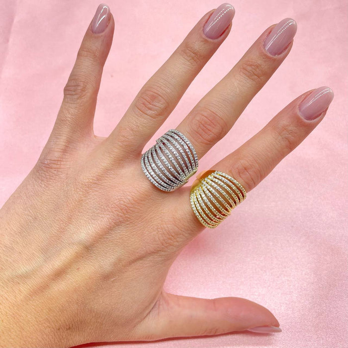 Anello regolabile multifili chic