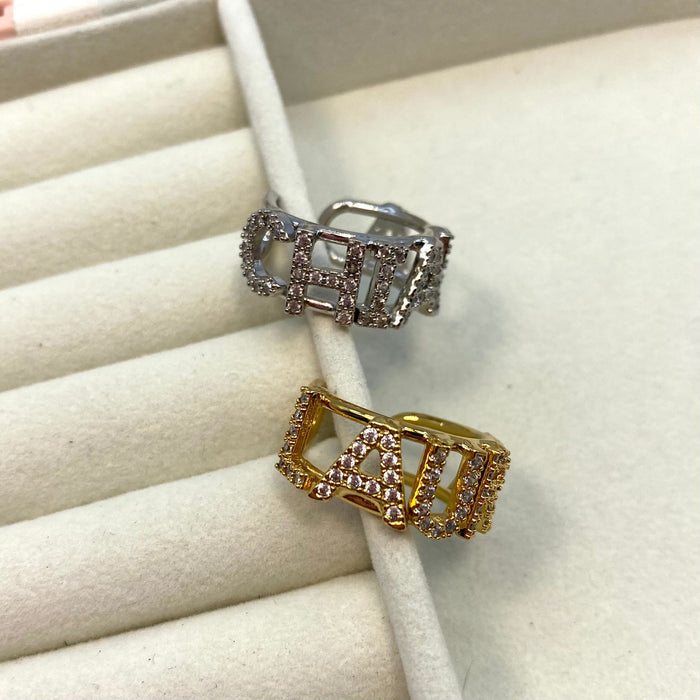 Anello regolabile name (max 6 lettere) - Iride shop - accessori donna