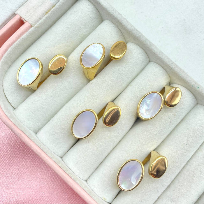 Anello regolabile oval perl - Iride Shop - Accessori da Donna