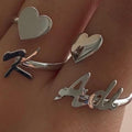 Anello regolabile personalizzato in argento 925 - Iride Shop - Accessori da Donna
