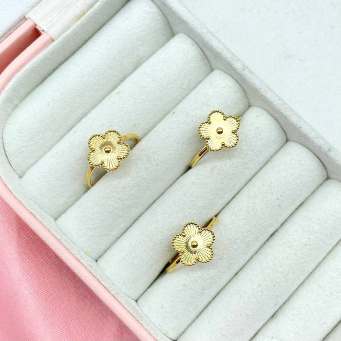 Anello regolabile quadrifoglio gold - Iride Shop - Accessori da Donna