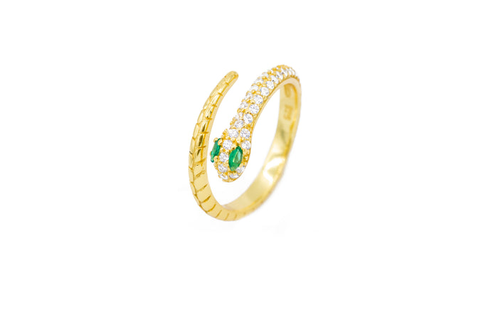 Anello regolabile snake in argento 925 - Iride Shop - Accessori da Donna