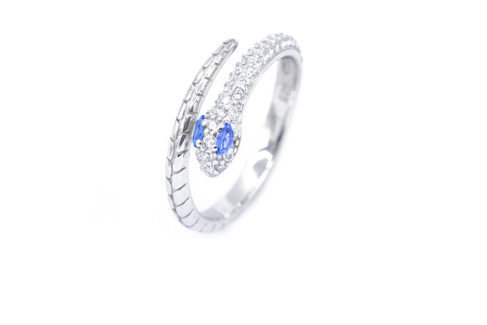 Anello regolabile snake in argento 925 - Iride Shop - Accessori da Donna