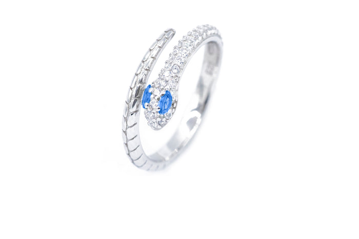 Anello regolabile snake in argento 925 - Iride Shop - Accessori da Donna