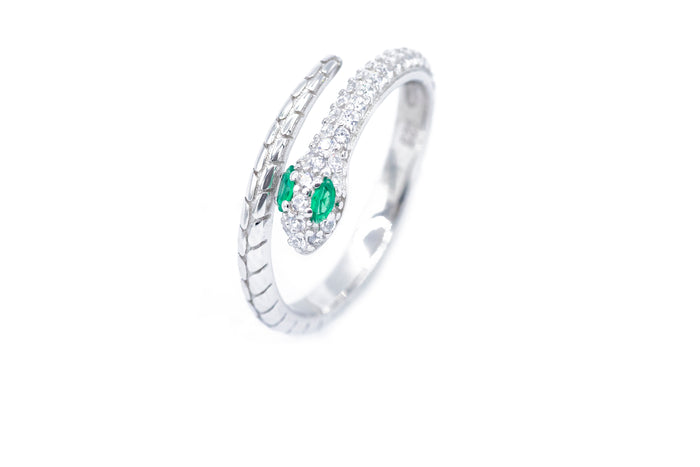 Anello regolabile snake in argento 925 - Iride Shop - Accessori da Donna