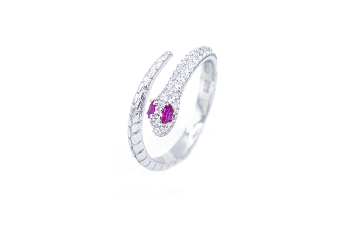 Anello regolabile snake in argento 925 - Iride Shop - Accessori da Donna