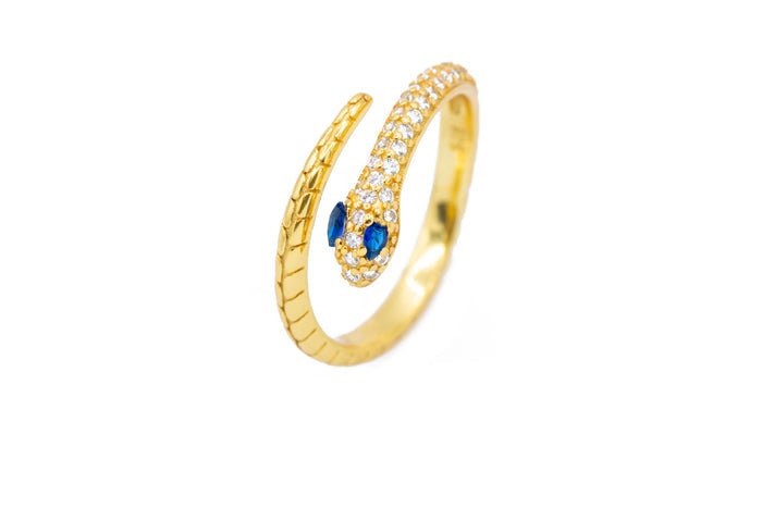 Anello regolabile snake in argento 925 - Iride Shop - Accessori da Donna