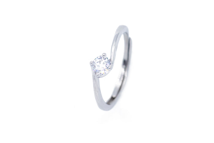 Anello regolabile solitario in argento 925 - Iride Shop - Accessori da Donna