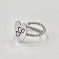 Anello regolabile torcion con cuore personalizzato in argento 925 - Iride Shop - Accessori da Donna