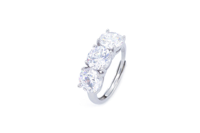 Anello regolabile trilogy in argento 925 - Iride Shop - Accessori da Donna