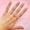 Anello regolabile triple cuore cristal - Iride Shop - Accessori da Donna