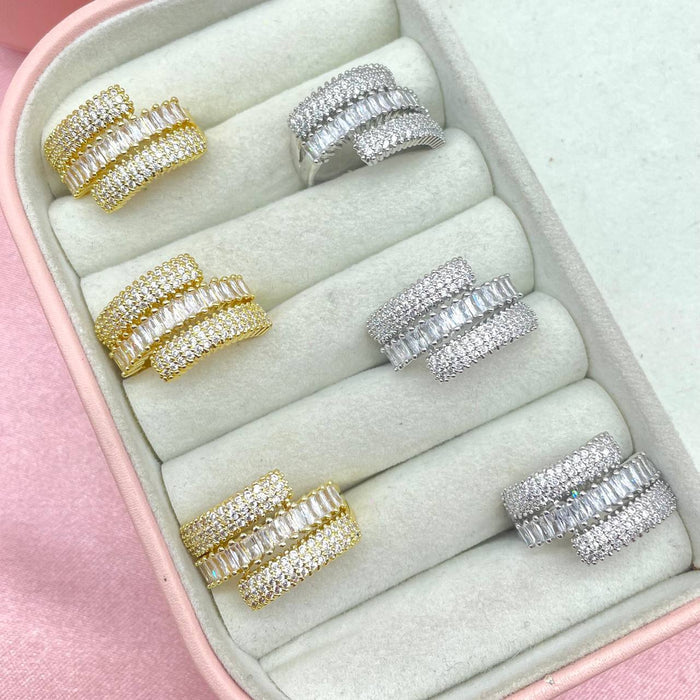 Anello regolabile triple diamond - Iride Shop - Accessori da Donna