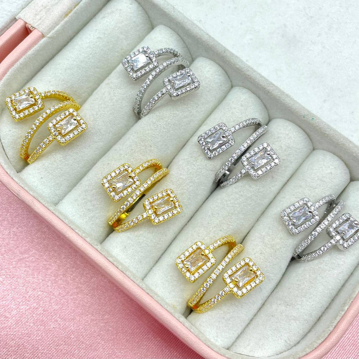 Anello regolabile zirconi brill - Iride Shop - Accessori da Donna