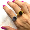 Anello sigillo steel regolabile - Iride Shop - Accessori da Donna