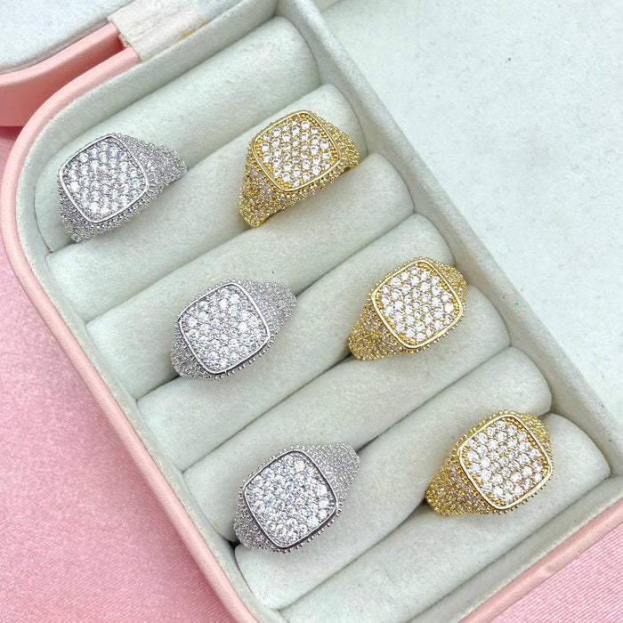 Anello sigillo total brill - Iride Shop - Accessori da Donna