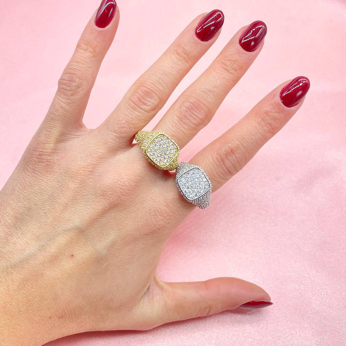 Anello sigillo total brill - Iride Shop - Accessori da Donna