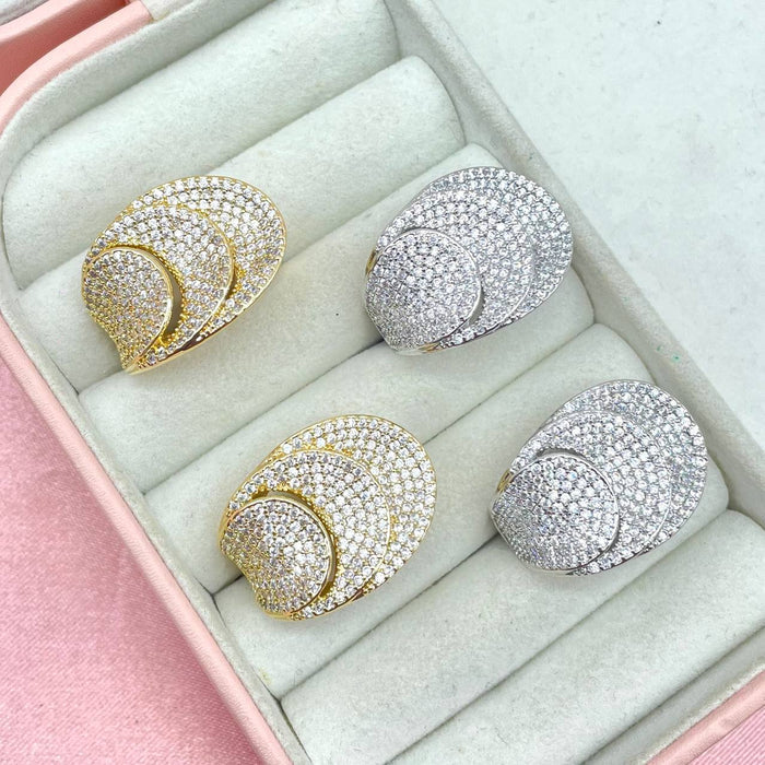 Anello triple curve brill - Iride Shop - Accessori da Donna