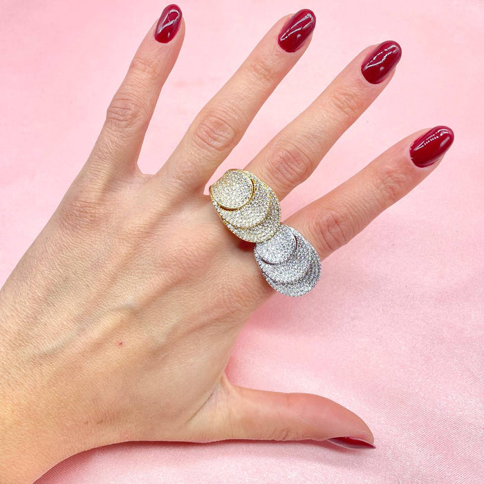 Anello triple curve brill - Iride Shop - Accessori da Donna