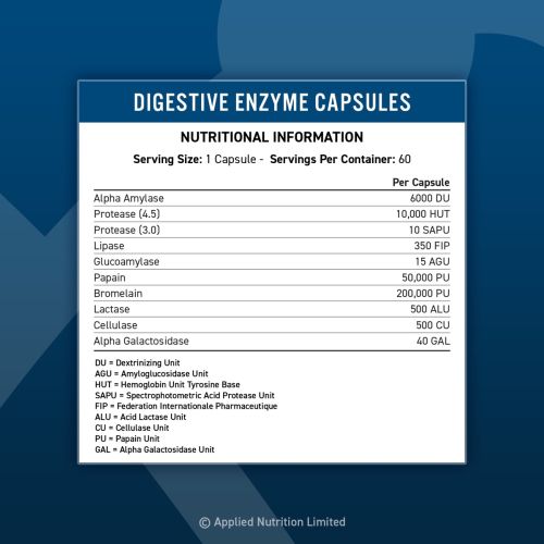 Applied Nutrition Digestive Enzyme 60 Caps
