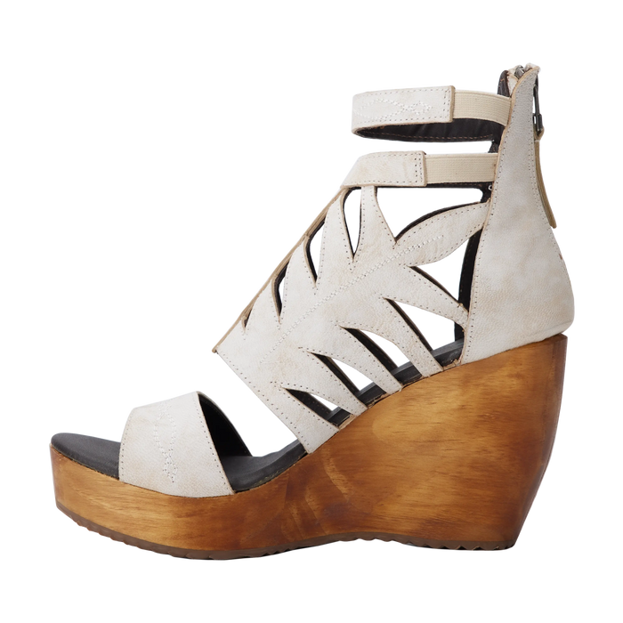 Becca Wedge - Ceramic Crackle Wedge Western Fashion by Lane