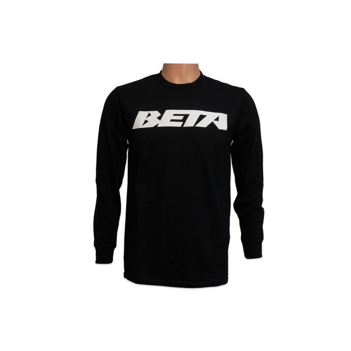 Beta Motorcycles 1990s Retro Black Long-Sleeve T-Shirt
