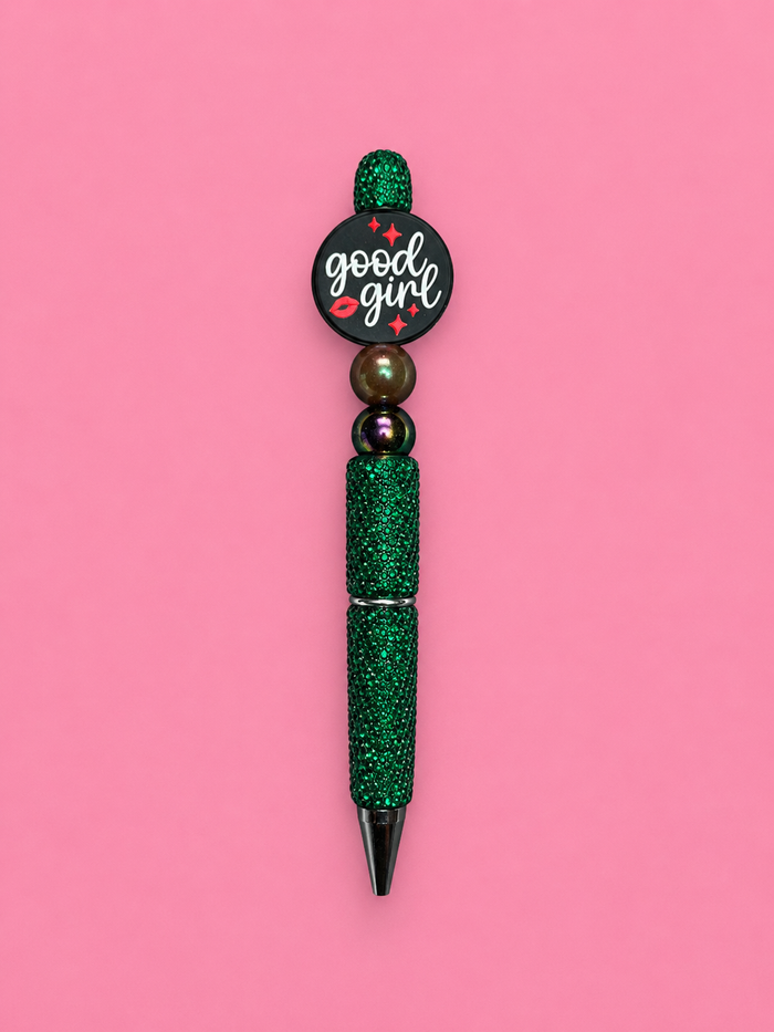 Good girl glitter pen - emerald