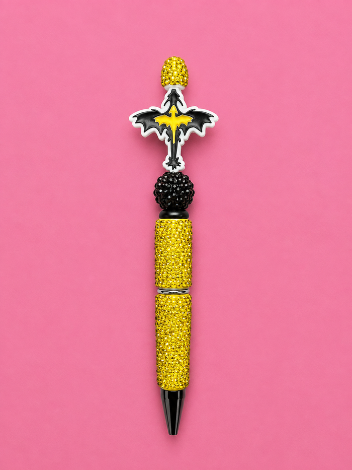 Romantasy dragon glitter pen