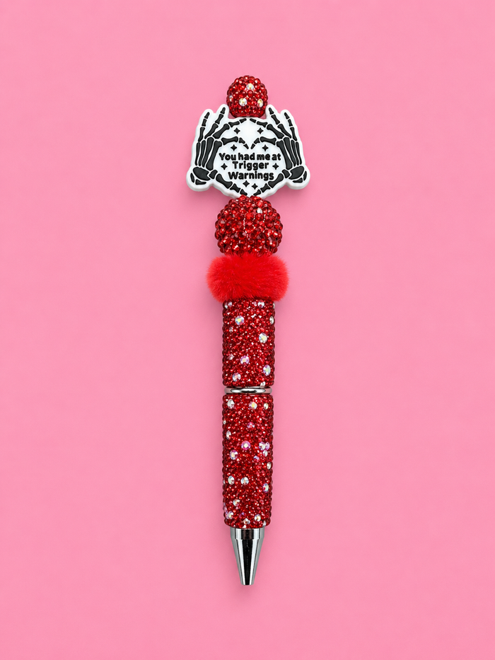 Bookish inspired, custom glitter pens