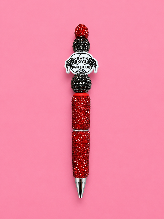 Bookish inspired, custom glitter pens
