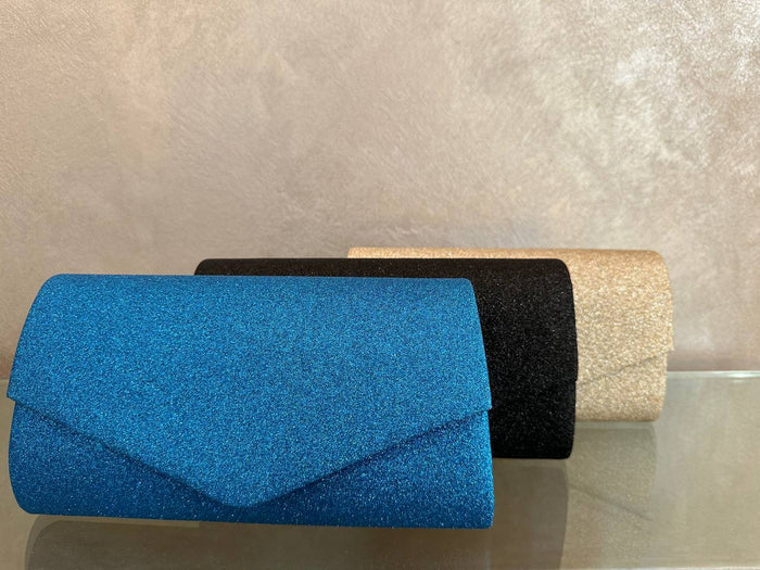 Borsa clutch con tracolla e brillantini - Iride Shop - Accessori da Donna