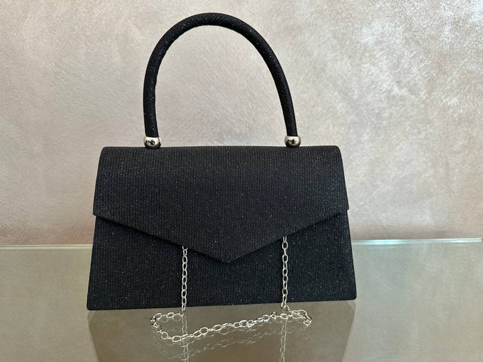 Borsa con manico e tracolla brillantinata - Iride Shop - Accessori da Donna