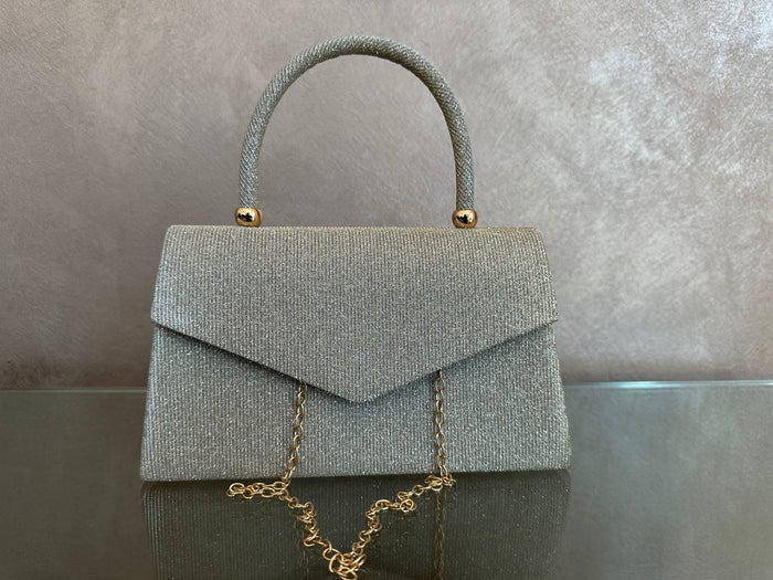 Borsa con manico e tracolla brillantinata - Iride Shop - Accessori da Donna