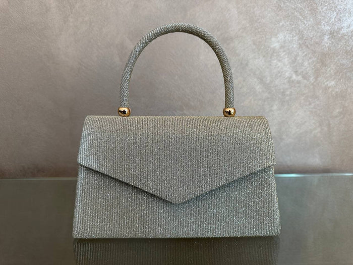 Borsa con manico e tracolla brillantinata - Iride Shop - Accessori da Donna