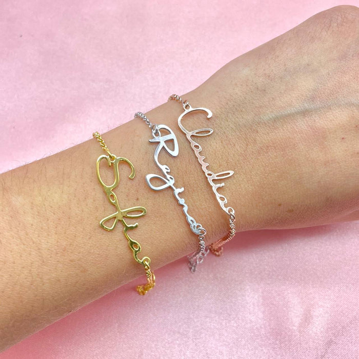 Bracciale con nome personalizzato in argento 925 - Iride Shop - Accessori da Donna