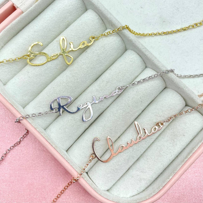 Bracciale con nome personalizzato in argento 925 - Iride Shop - Accessori da Donna