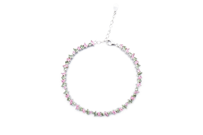 Bracciale multi diamond colour in argento 925 - Iride Shop - Accessori da Donna