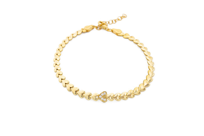 Bracciale multicuori in argento 925