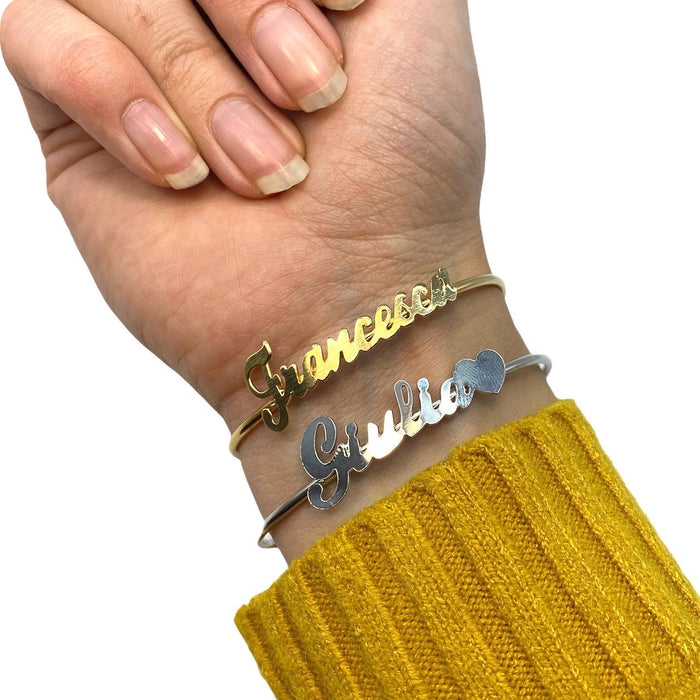 Bracciale personalizzabile corsivo - iride bijoux e accessori