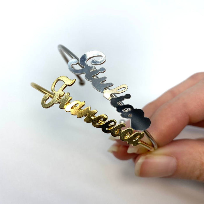 Bracciale personalizzabile corsivo - iride bijoux e accessori