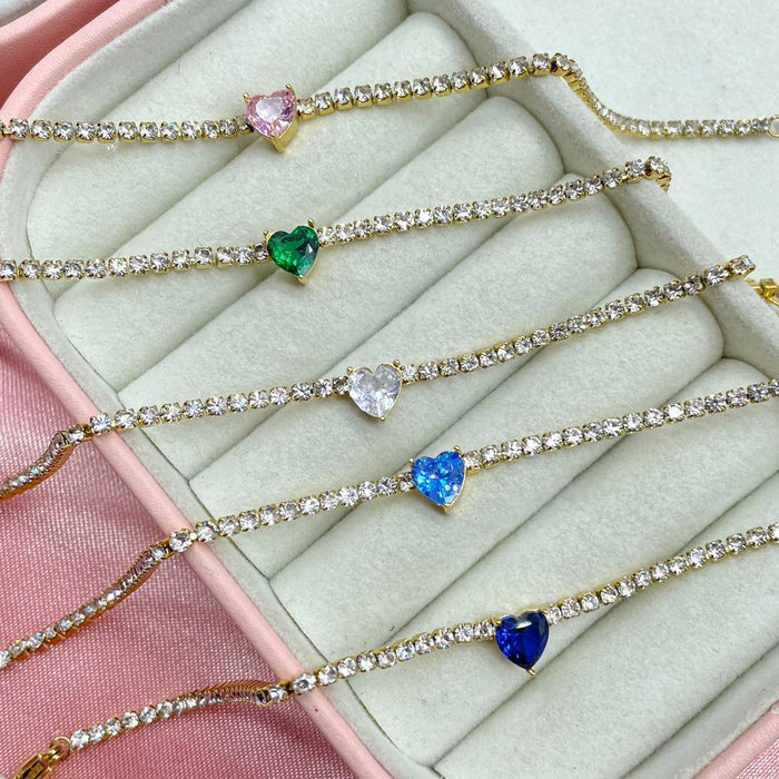 Bracciale tennis con cuoricino - Iride Shop - Accessori da Donna