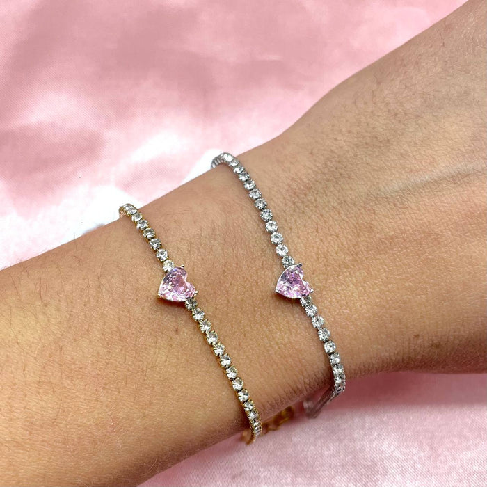 Bracciale tennis con cuoricino - Iride Shop - Accessori da Donna