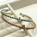Bracciale tennis rigido con iniziale - Iride shop - accessori donna