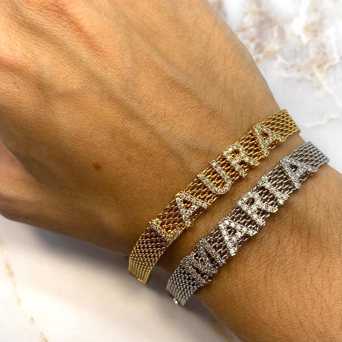Braccialetto catena piena con nome - Iride shop - accessori donna