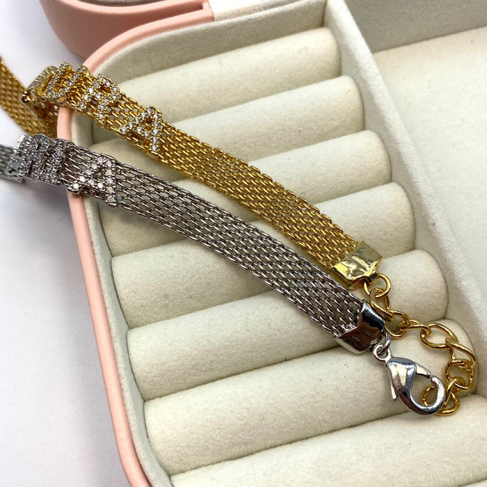 Braccialetto catena piena con nome - Iride shop - accessori donna