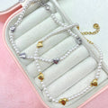 Cavigliera con perle e cuoricini - Iride Shop - Accessori da Donna