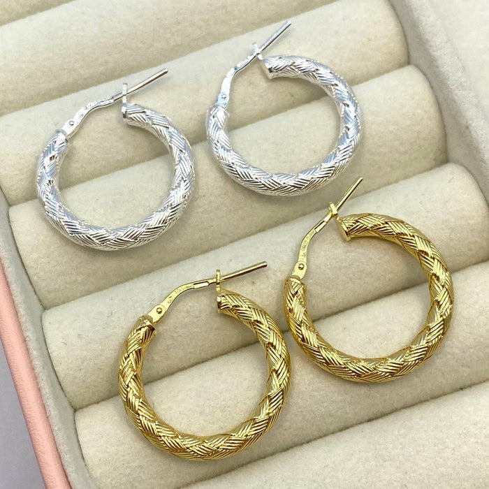 Cerchi lavorati in argento 925 - Iride shop - accessori donna
