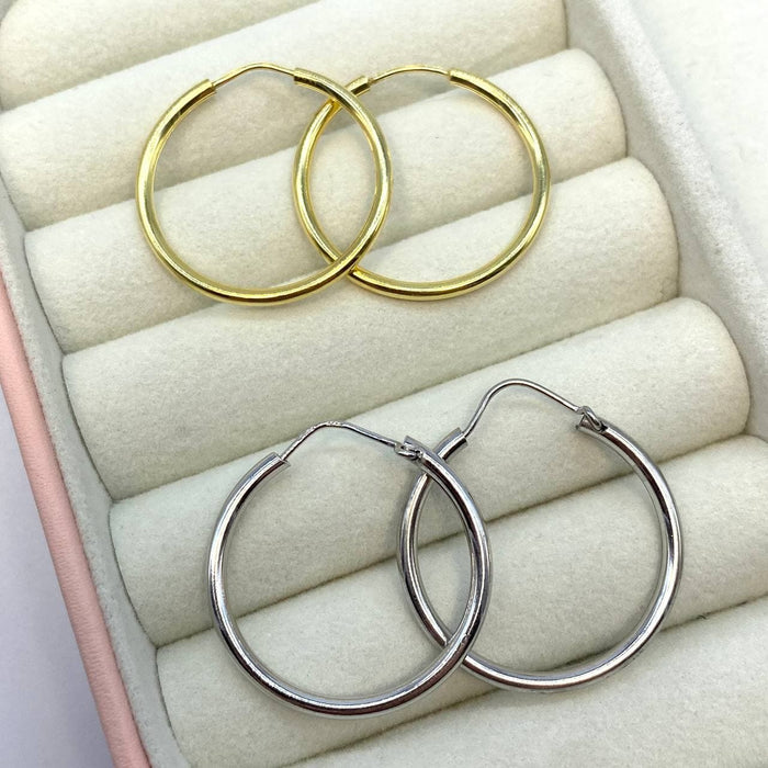 Cerchi slim in argento 925 - Iride shop - accessori donna