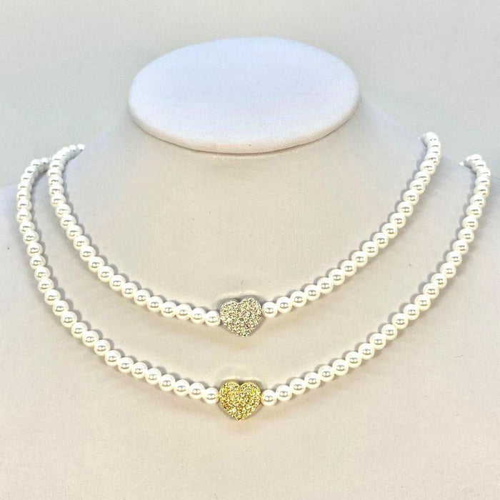 Chocker perline e cuoricino light - iride bijoux e accessori