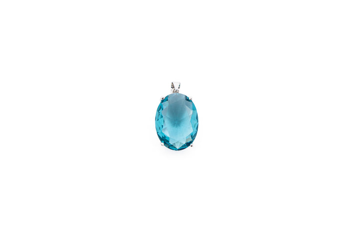 Collana ciondolo in pietra oval in argento 925